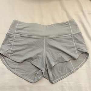 gray lululemon speed up shorts
